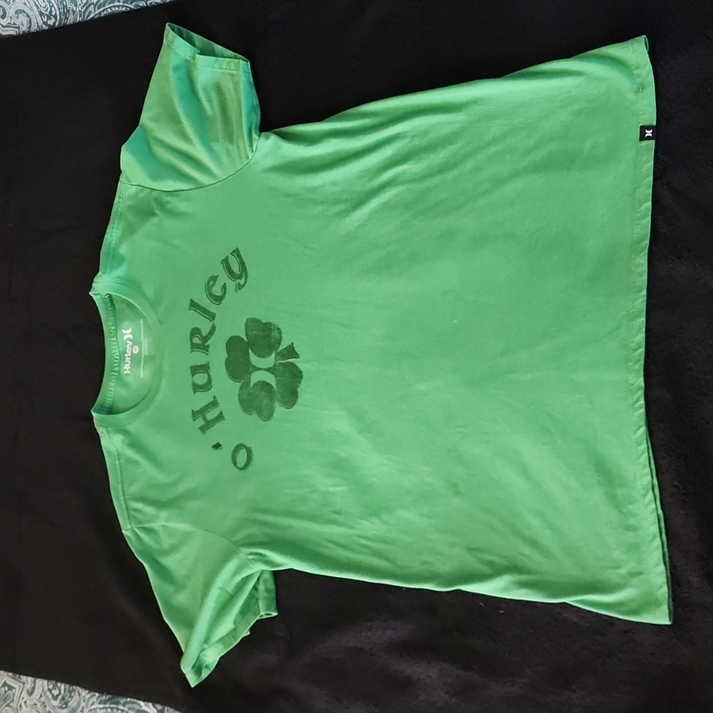 Hurley Men's Borderluck Short Sleeve T Shirt Green